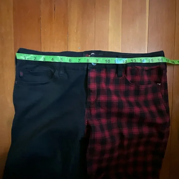 Royal Bones Black and Red Plaid Skinny Jeans - Picture 8 of 10